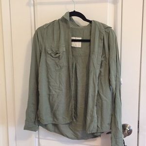 Olive button down